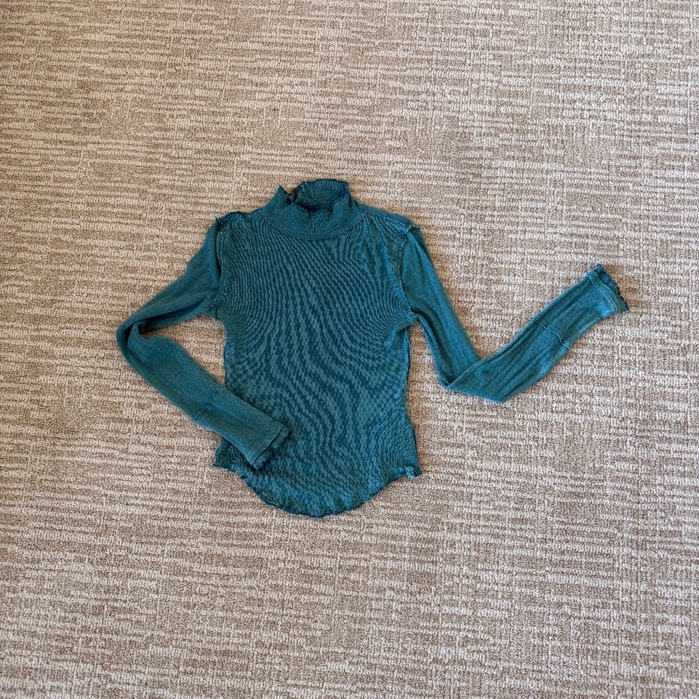 Free People Sara Pointelle Turtleneck